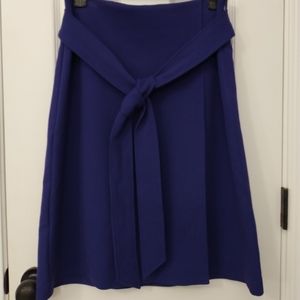 Ann Taylor Royal Azure Tie Waist Wrap Skirt 4 petite NWOT